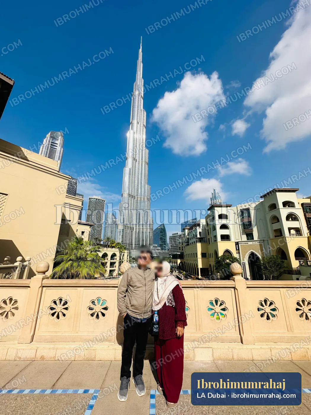 Burj Khalifa dari Souk Al Bahar — LA Umroh Plus Dubai Ibrohimumrahaj